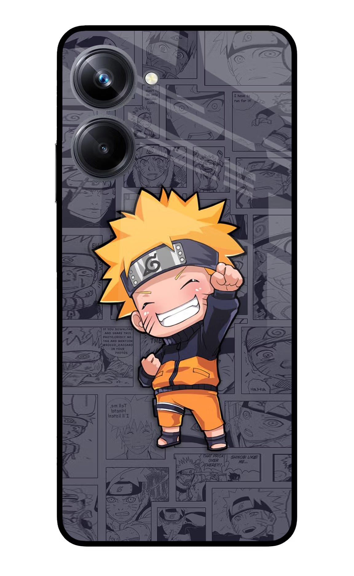 Chota Naruto Realme 10 Pro 5G Glass Case Back Cover by Casekaro