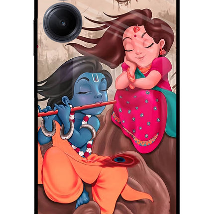 Radhe Krishna Realme 10 Pro 5G Glass Case Back Cover by Casekaro