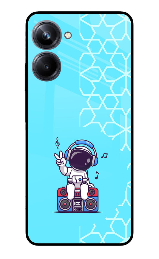 Cute Astronaut Chilling Realme 10 Pro 5G Glass Case