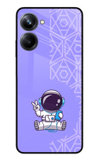 Cute Astronaut Chilling Realme 10 Pro 5G Glass Case