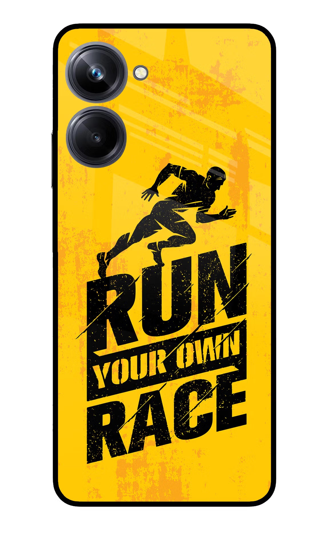 Run Your Own Race Realme 10 Pro 5G Glass Case Back Cover by Casekaro