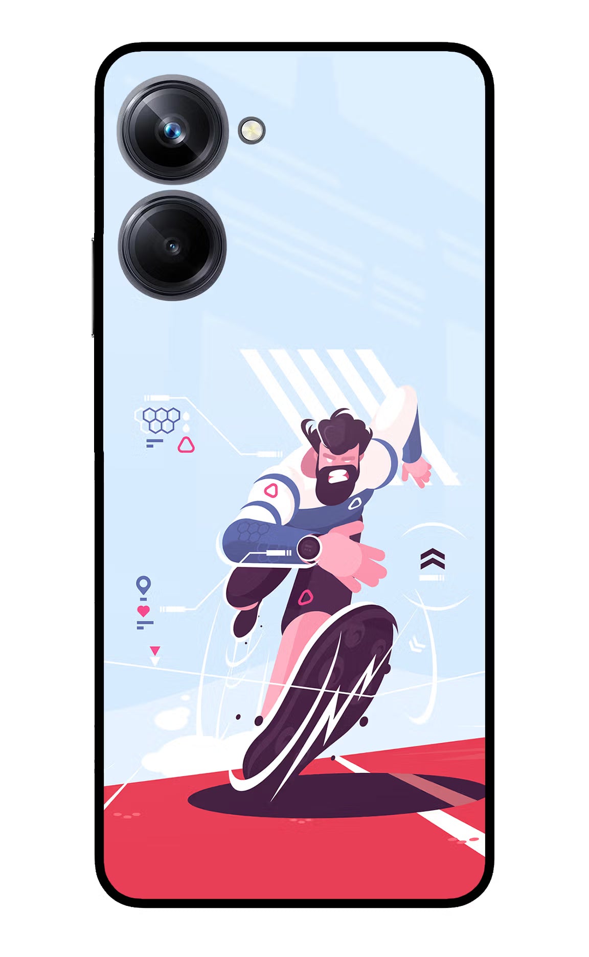 Run Pro Realme 10 Pro 5G Glass Case Back Cover by Casekaro