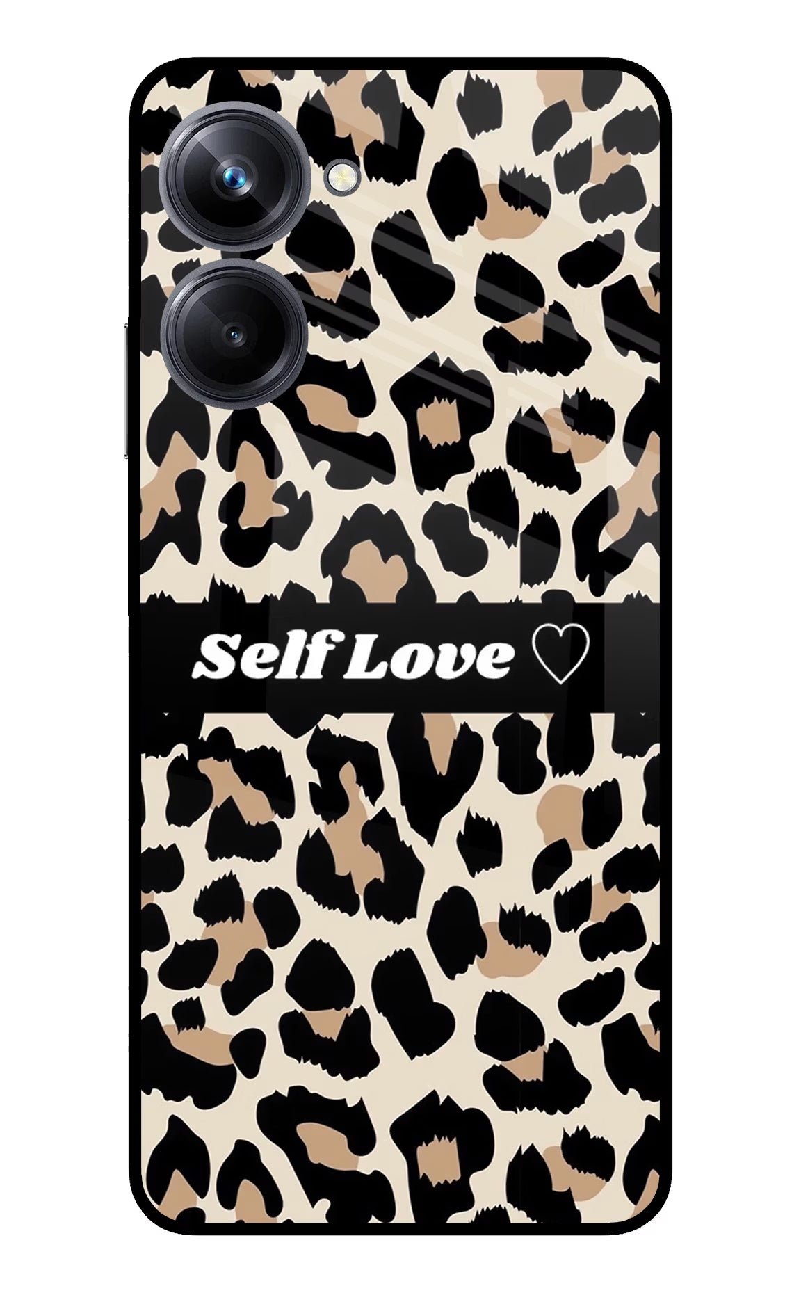 Leopard Print Self Love Realme 10 Pro 5G Glass Case Back Cover by Casekaro