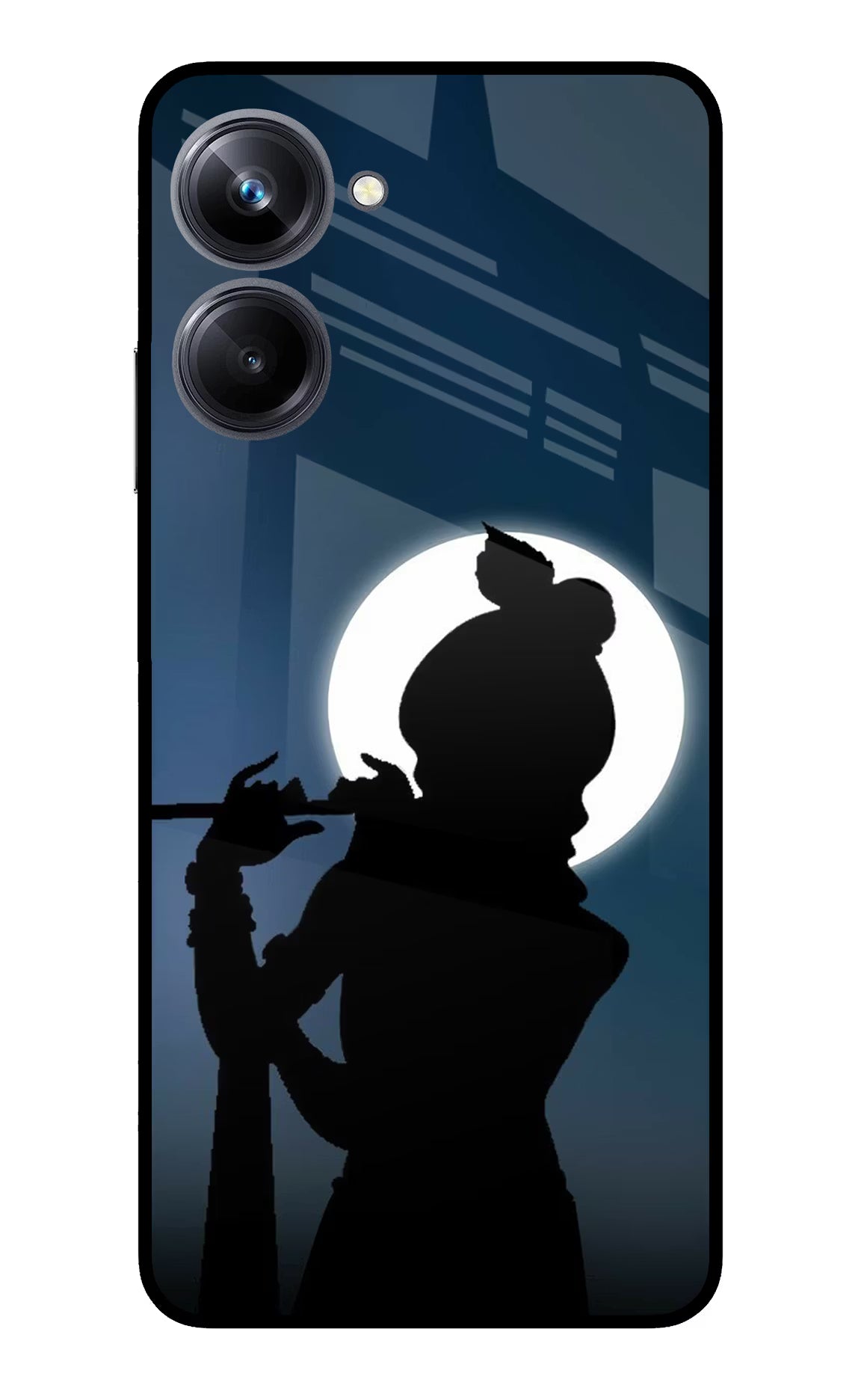 Shri Krishna Silhouette Realme 10 Pro 5G Glass Case Back Cover by Casekaro