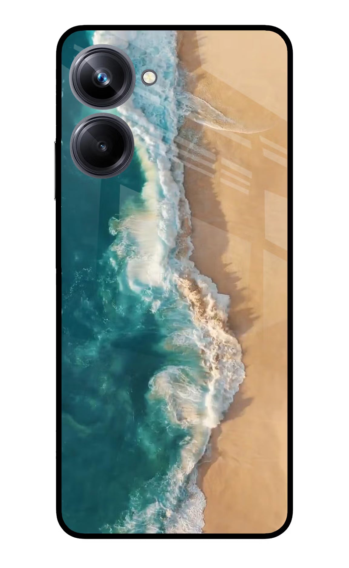 Ocean Beach Realme 10 Pro 5G Glass Case Back Cover by Casekaro
