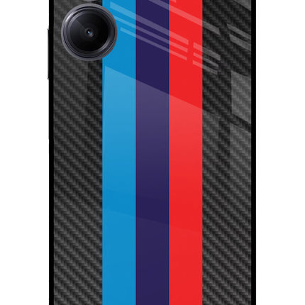 BMW Stripes Pattern Realme 10 Pro 5G Glass Case Back Cover by Casekaro