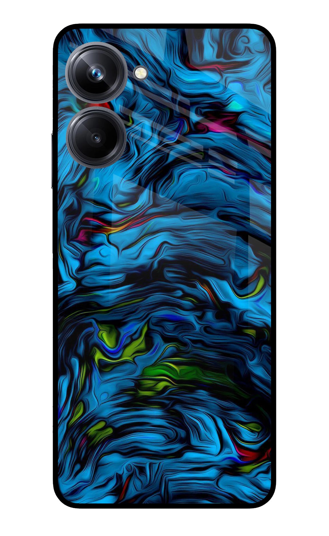 Dark Blue Abstract Realme 10 Pro 5G Glass Case