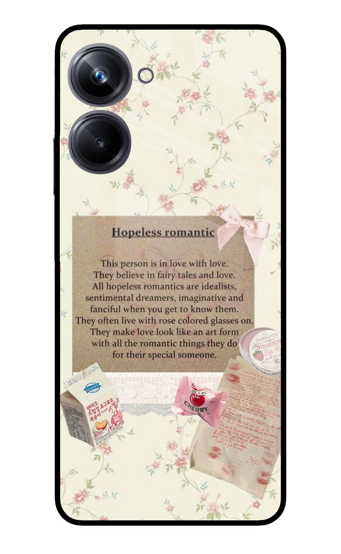 Hopeless Romantic Realme 10 Pro 5G Glass Case Back Cover by Casekaro