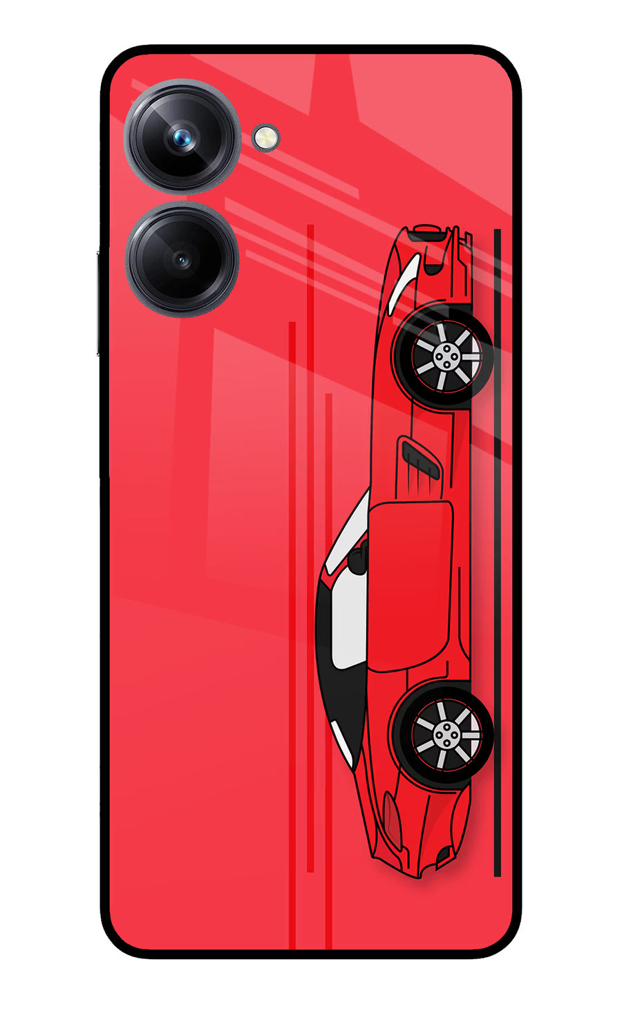 Red Velocity Realme 10 Pro 5G Back Cover, Metal case