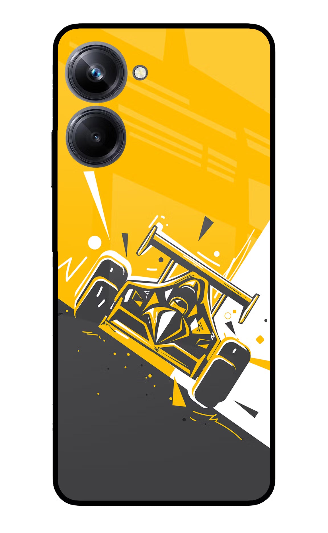 Track King Realme 10 Pro 5G Glass Case Back Cover by Casekaro