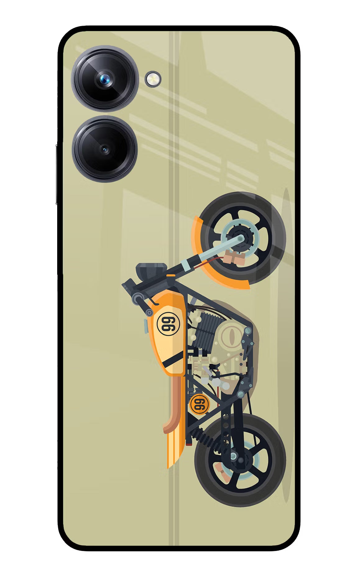 Vertical Speedster Realme 10 Pro 5G Glass Case Back Cover by Casekaro