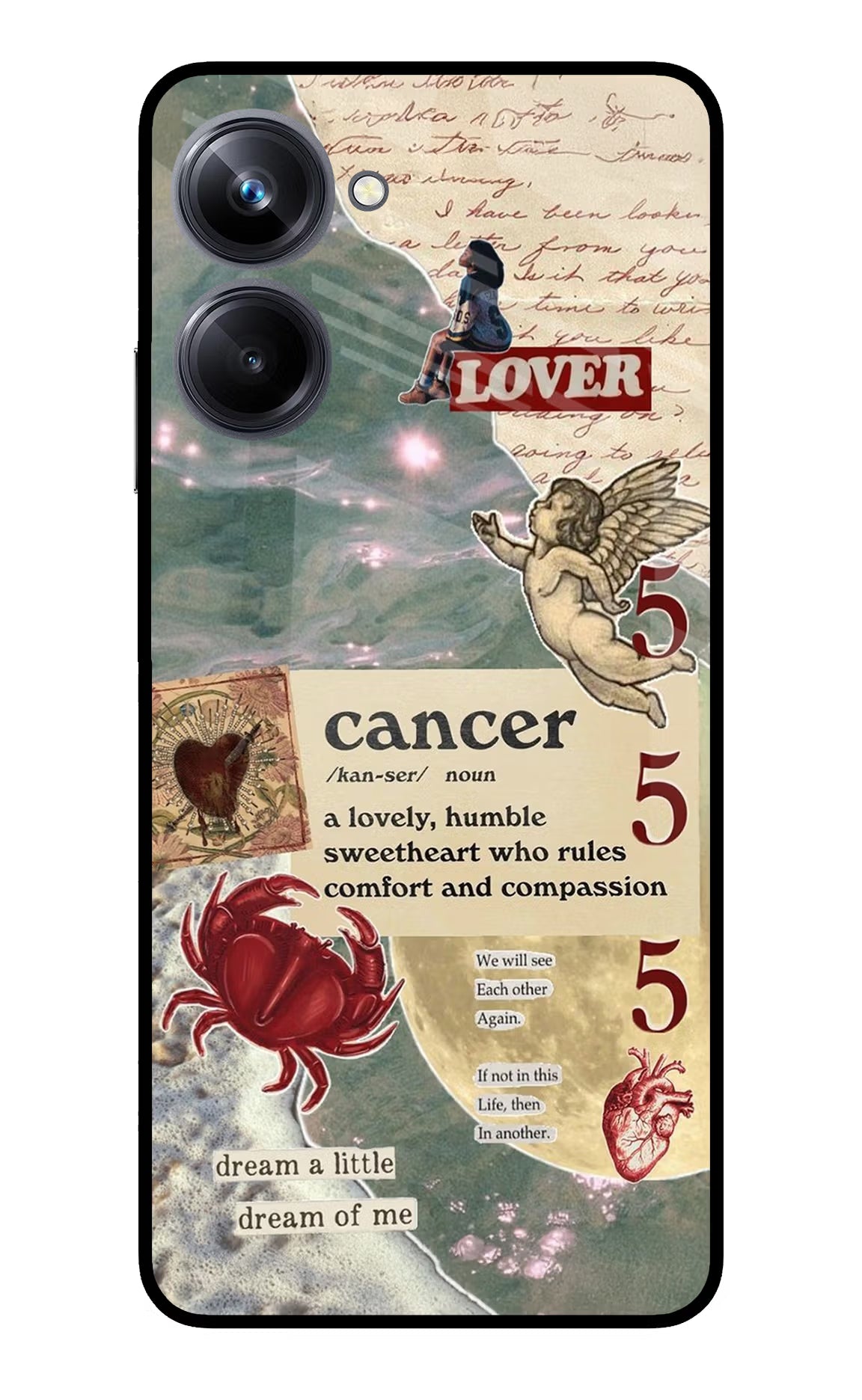 Cancer Zodiac Realme 10 Pro 5G Glass Case Back Cover by Casekaro
