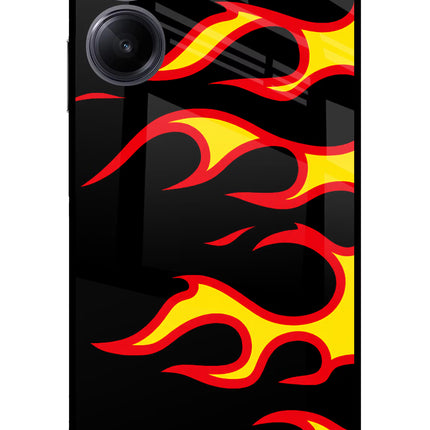 Side Sweep Flames Realme 10 Pro 5G Glass Case