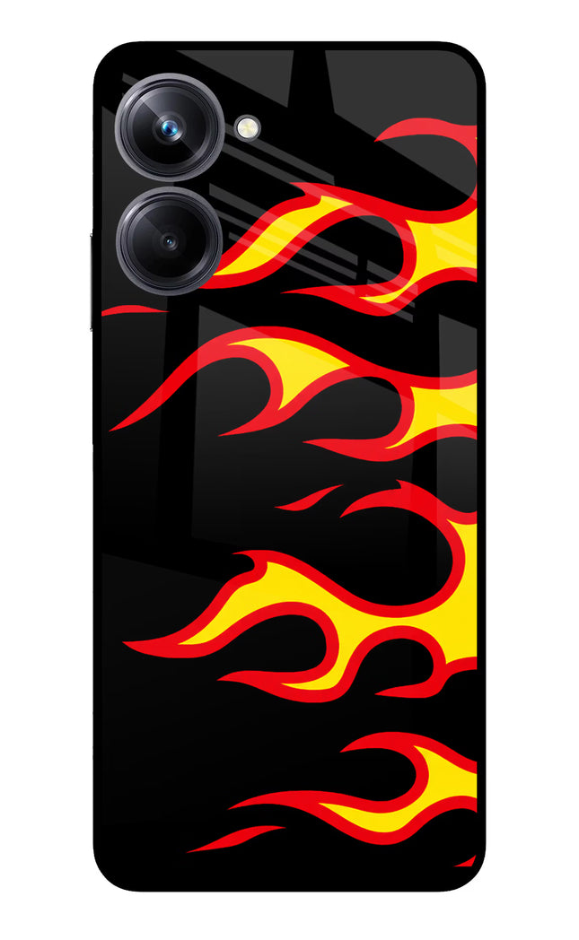 Side Sweep Flames Realme 10 Pro 5G Glass Case
