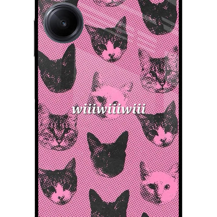 Pink Cats Realme 10 Pro 5G Glass Case