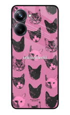 Pink Cats Realme 10 Pro 5G Glass Case