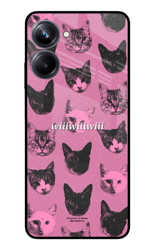 Pink Cats Realme 10 Pro 5G Glass Case