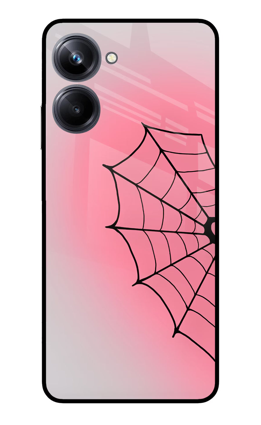 Pink Web Realme 10 Pro 5G Back Cover, Glass case