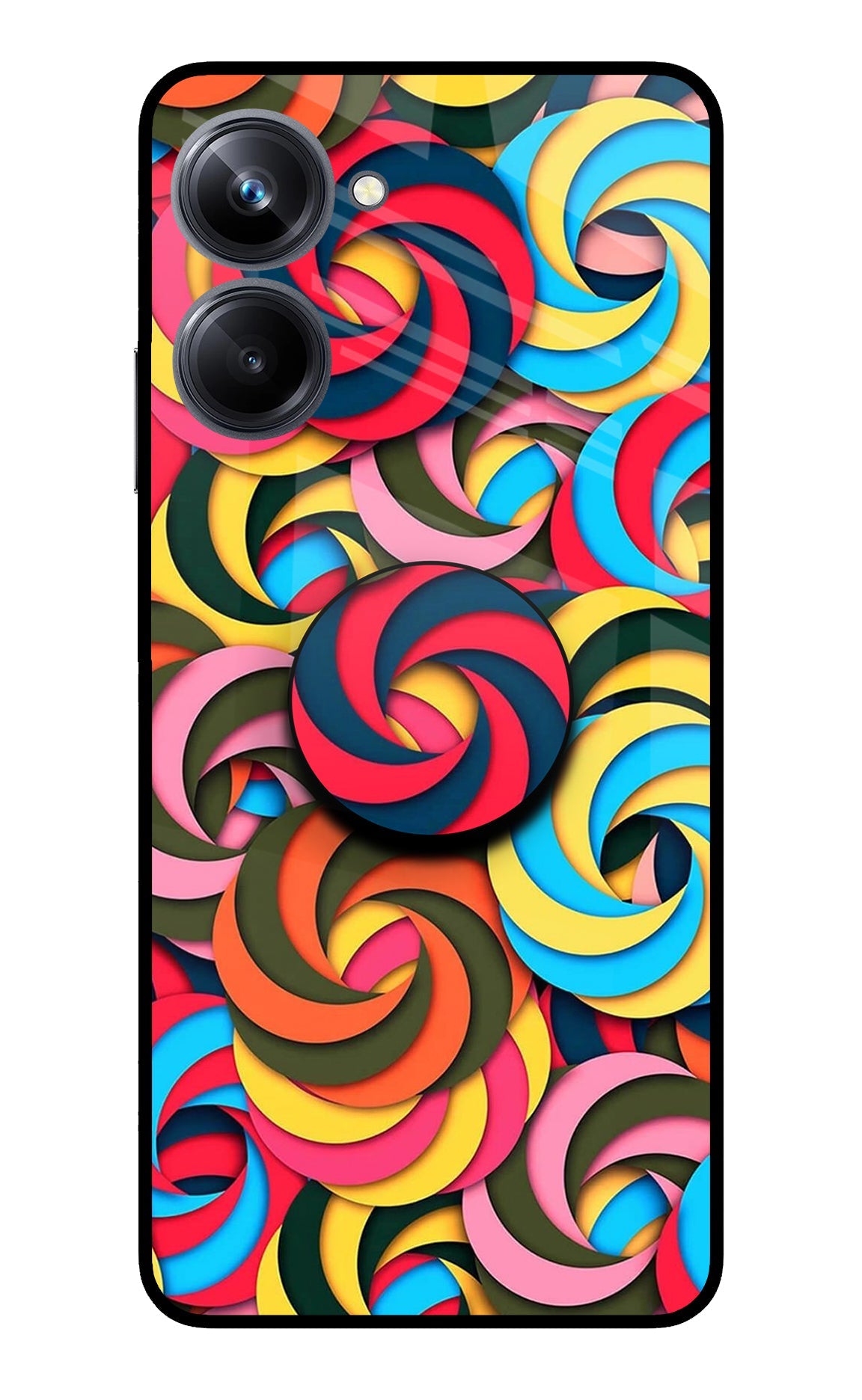 Spiral Pattern Realme 10 Pro 5G Glass Case