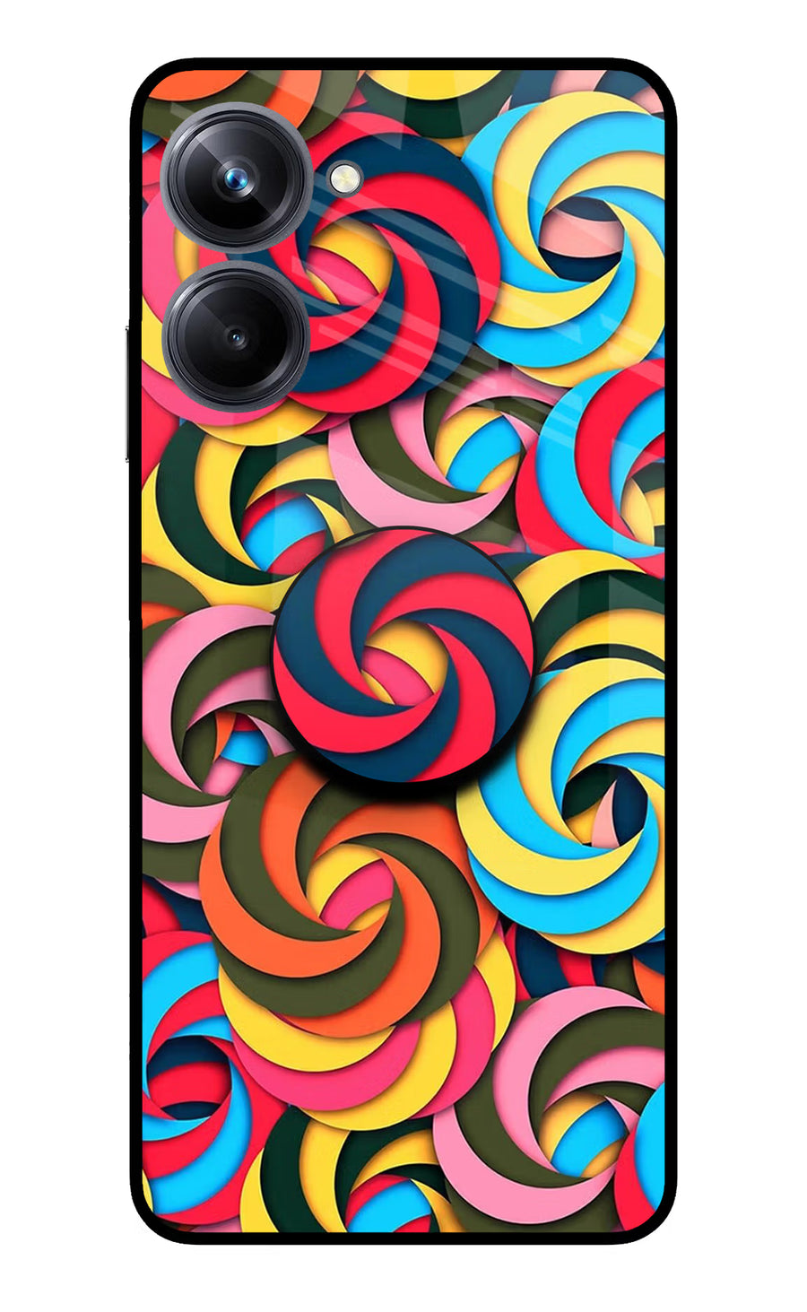 Spiral Pattern Realme 10 Pro 5G Pop Case, Metal case