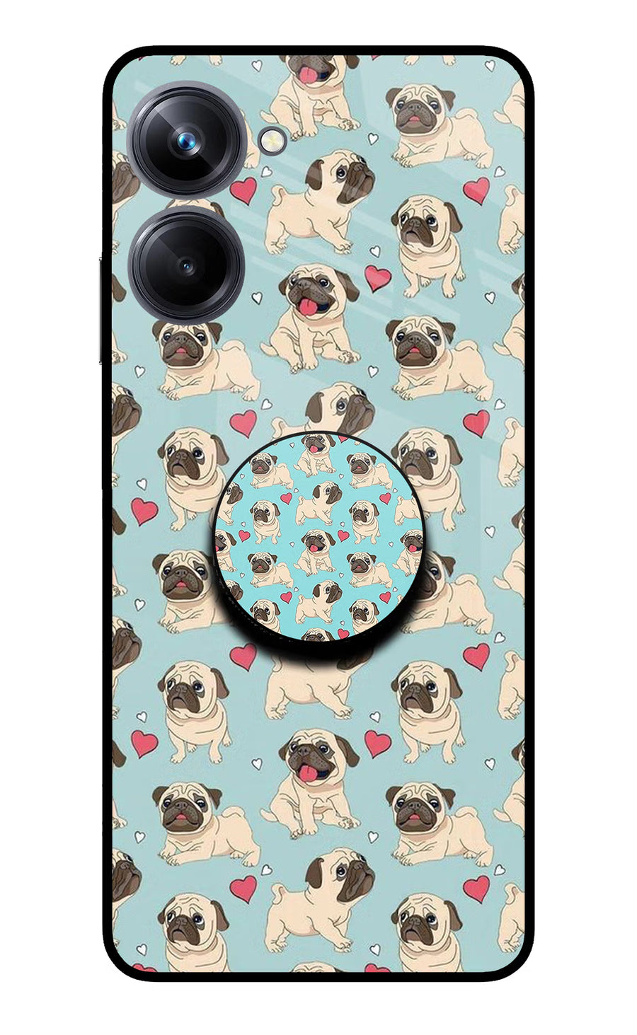 Pug Dog Realme 10 Pro 5G Pop Case, Metal case