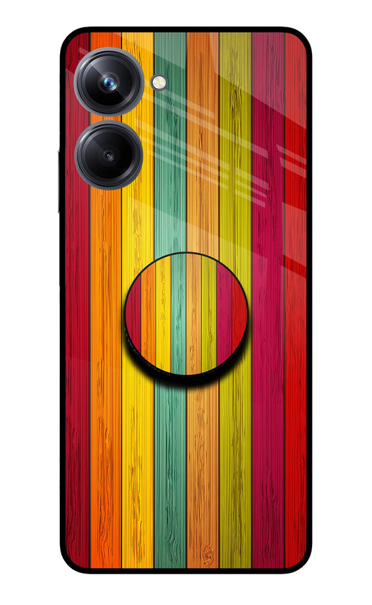 Multicolor Wooden Realme 10 Pro 5G Glass Case