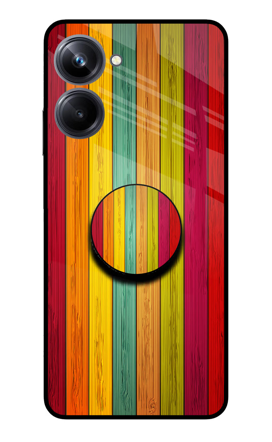 Multicolor Wooden Realme 10 Pro 5G Pop Case, Metal case