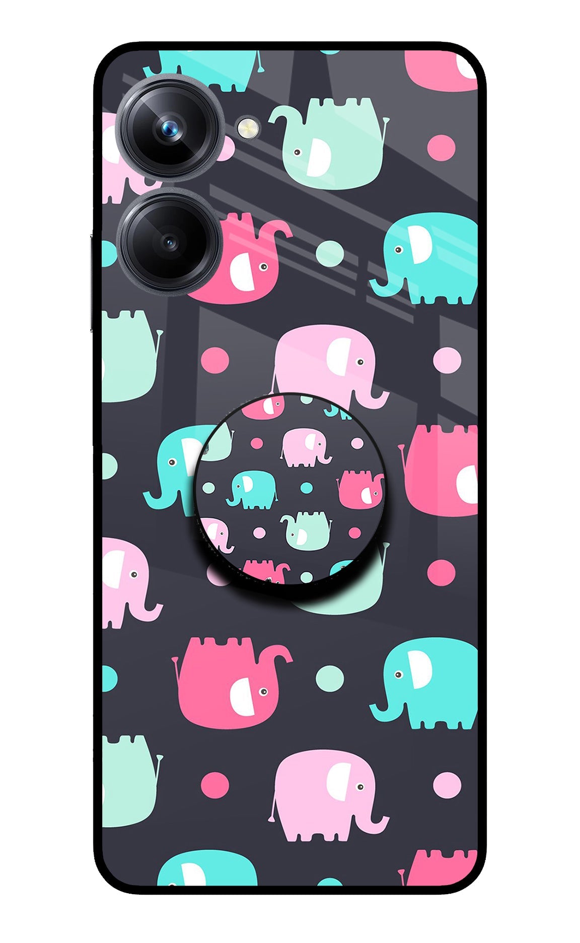 Baby Elephants Realme 10 Pro 5G Glass Case