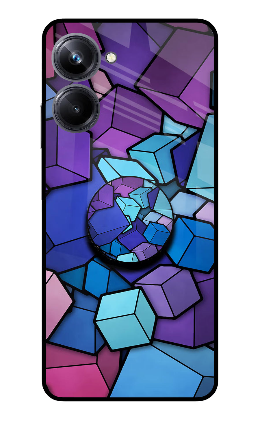 Cubic Abstract Realme 10 Pro 5G Pop Case, Metal case