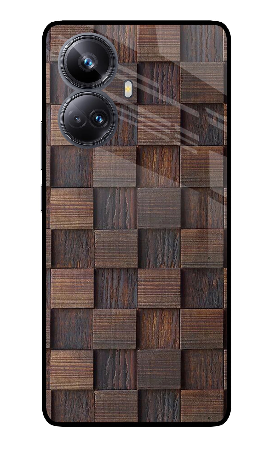 Wooden Cube Design Realme 10 Pro+ 5G Back Cover