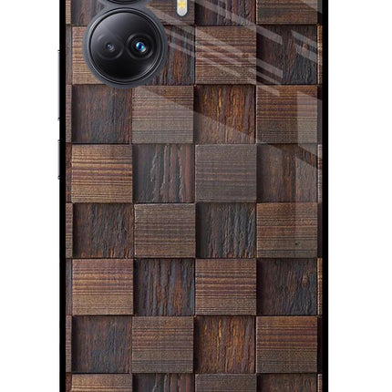 Wooden Cube Design Realme 10 Pro+ 5G Glass Case