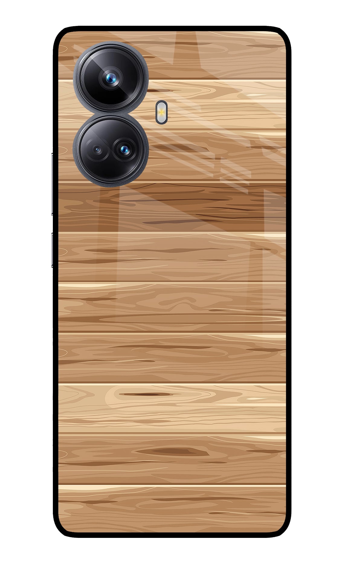 Wooden Vector Realme 10 Pro+ 5G Glass Case