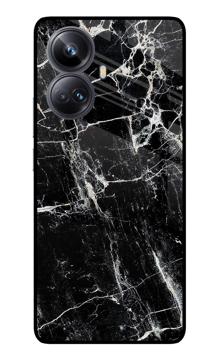 Black Marble Texture Realme 10 Pro+ 5G Back Cover, Glass case
