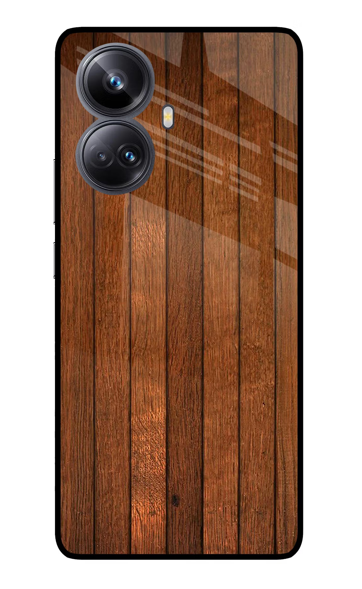 Wooden Artwork Bands Realme 10 Pro+ 5G Glass Case Back Cover by Casekaro