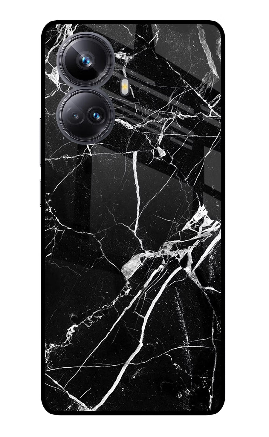 Black Marble Pattern Realme 10 Pro+ 5G Back Cover, Glass case