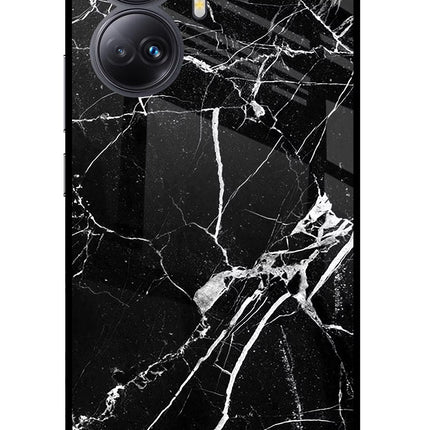 Black Marble Pattern Realme 10 Pro+ 5G Glass Case