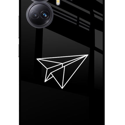 Paper Plane White Realme 10 Pro+ 5G Glass Case