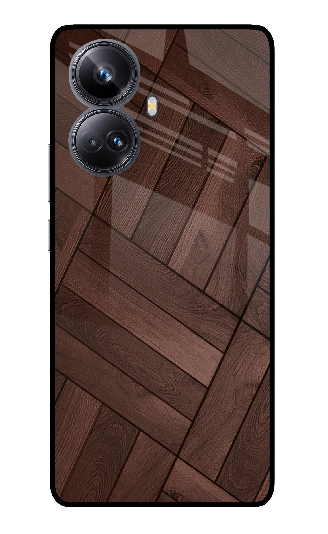 Wooden Texture Design Realme 10 Pro+ 5G Glass Case