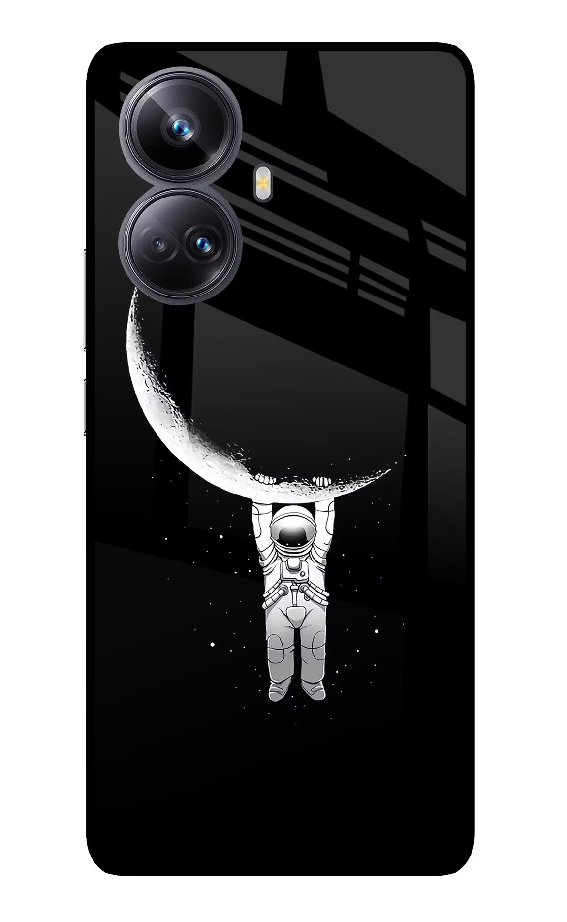 Moon Space Realme 10 Pro+ 5G Glass Case Back Cover by Casekaro