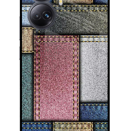 Multicolor Jeans Realme 10 Pro+ 5G Glass Case