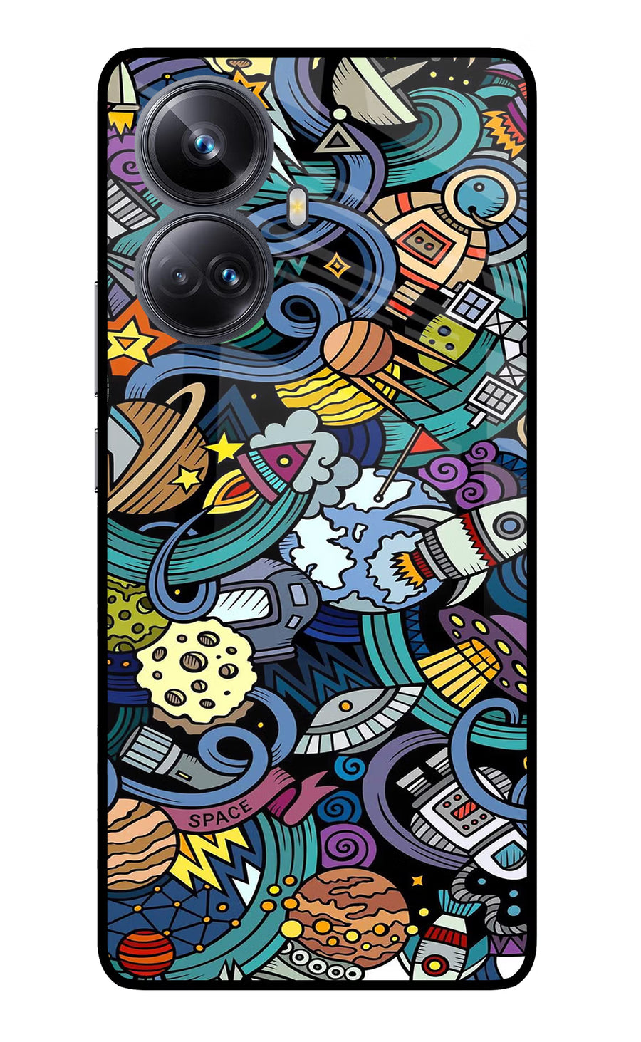Space Abstract Realme 10 Pro+ 5G Back Cover, Glass case