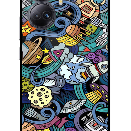 Space Abstract Realme 10 Pro+ 5G Glass Case