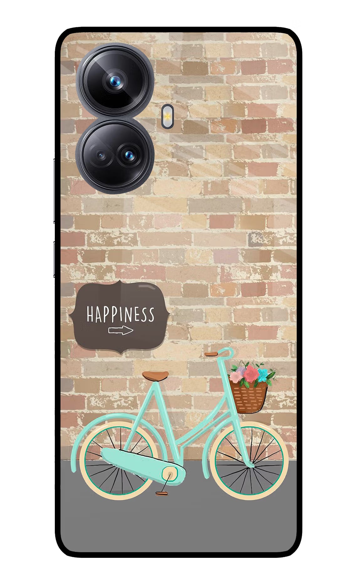 Happiness Artwork Realme 10 Pro+ 5G Glass Case Back Cover by Casekaro