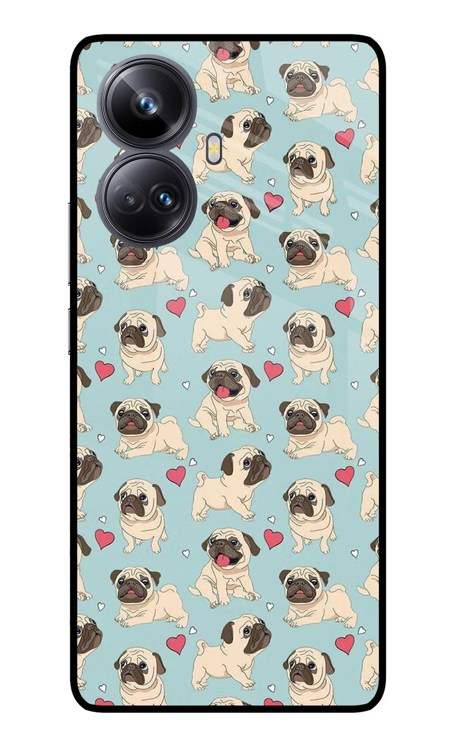 Pug Dog Realme 10 Pro+ 5G Back Cover, Glass case