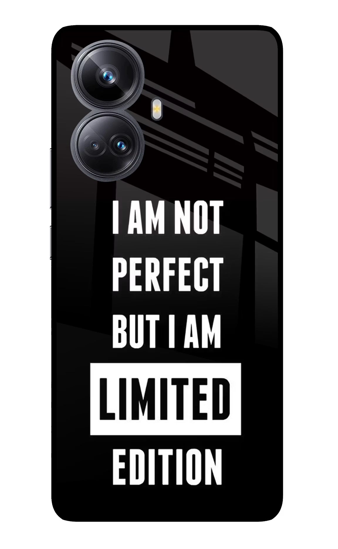 I Am Not Perfect But I Am Limited Edition Realme 10 Pro+ 5G Glass Case Back Cover by Casekaro