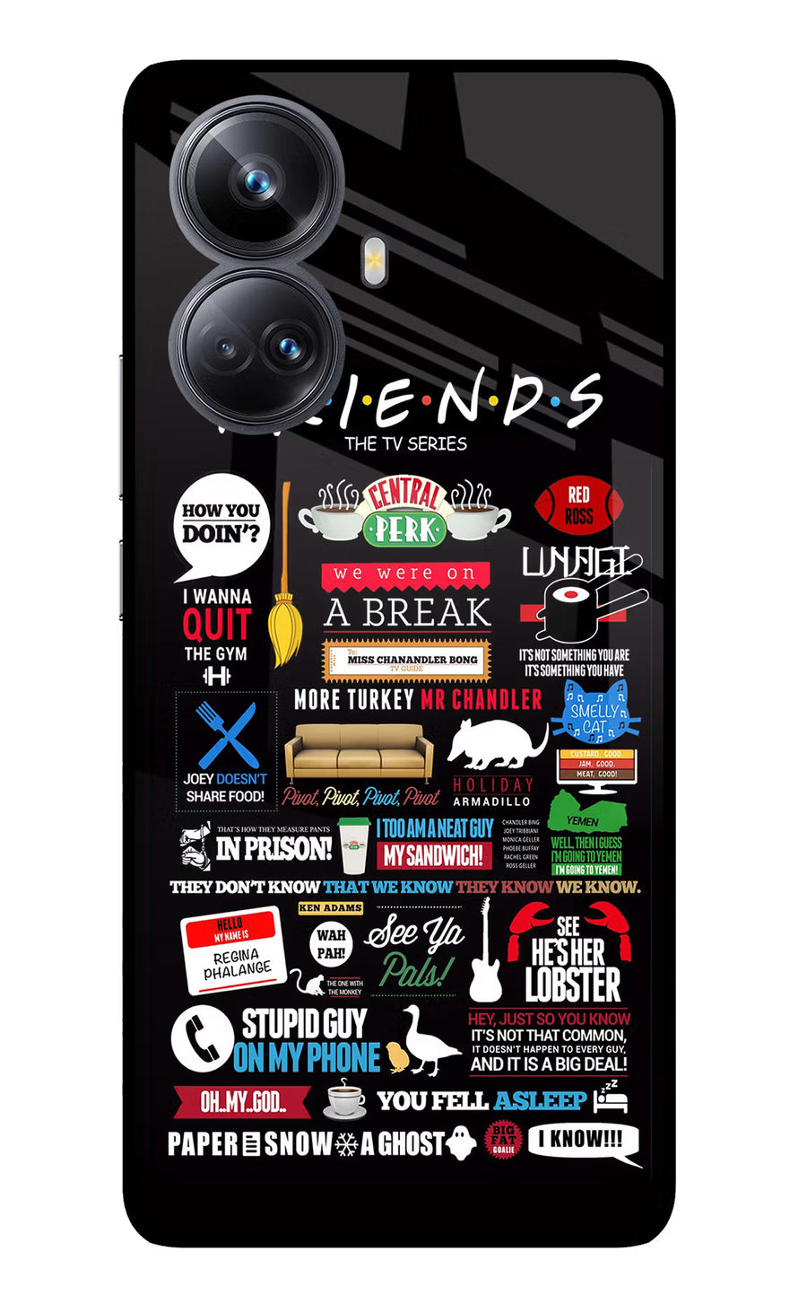 FRIENDS Realme 10 Pro+ 5G Back Cover, Glass case