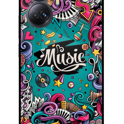 Music Graffiti Realme 10 Pro+ 5G Glass Case