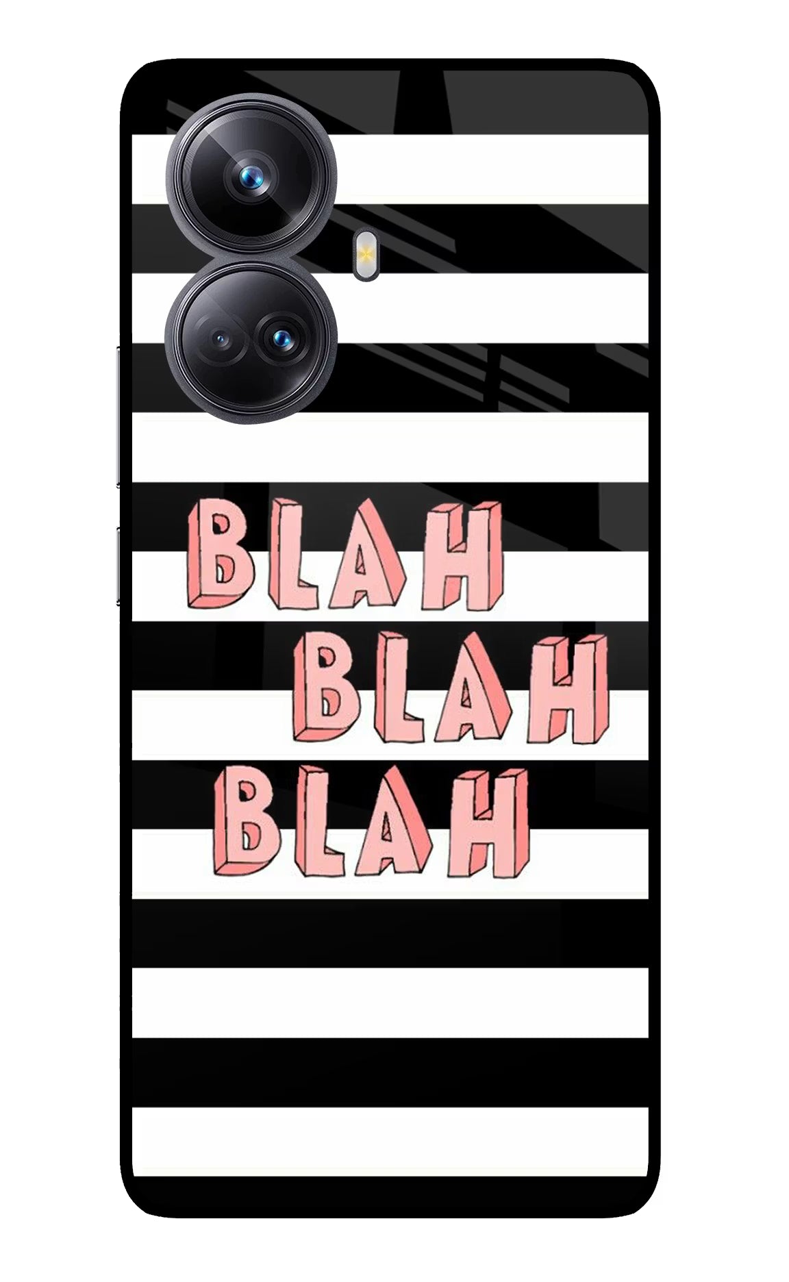 Blah Blah Blah Realme 10 Pro+ 5G Glass Case Back Cover by Casekaro