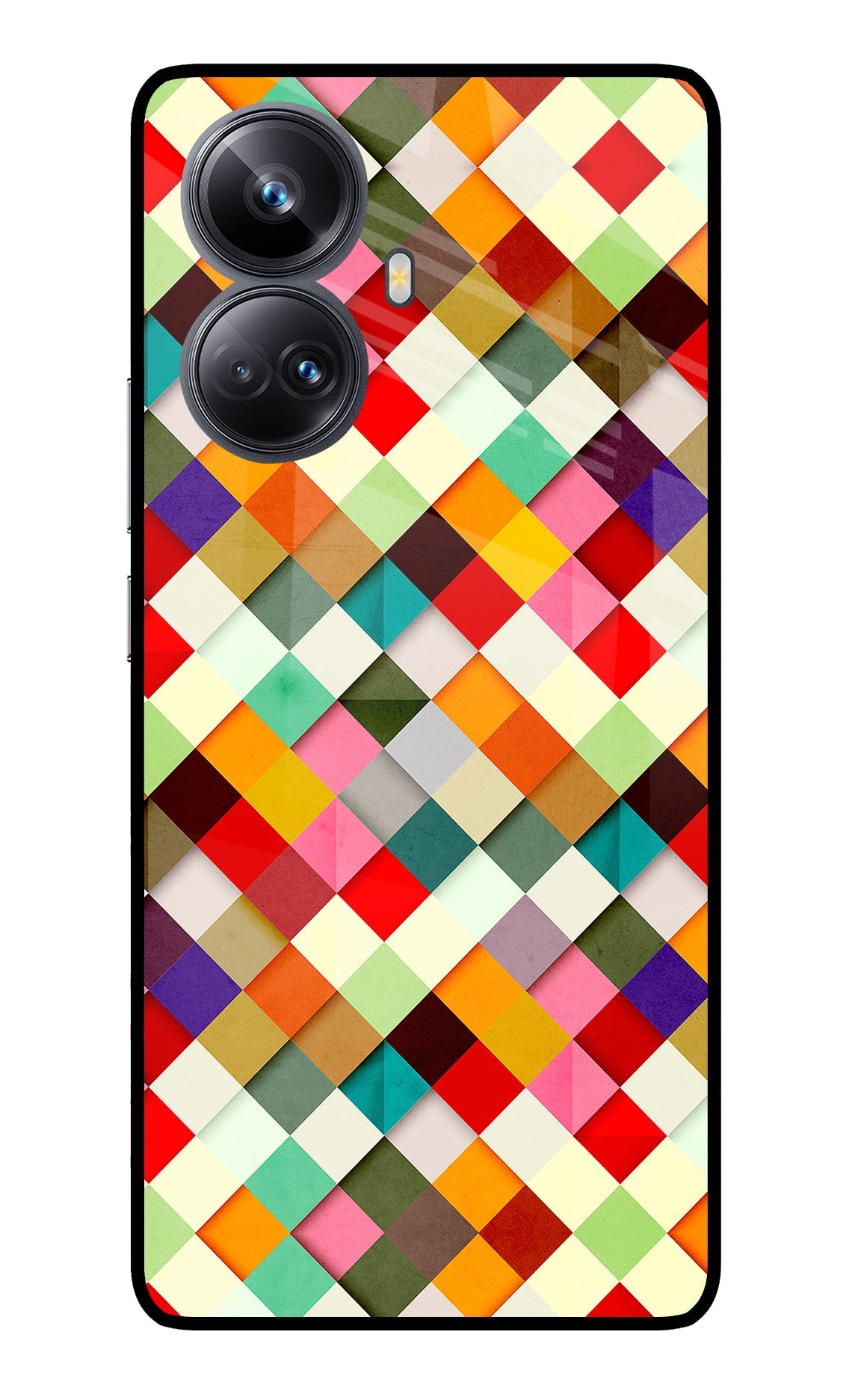 Geometric Abstract Colorful Realme 10 Pro+ 5G Glass Case