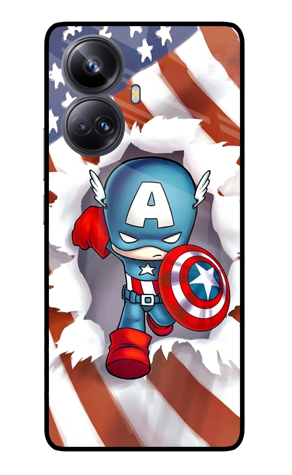 Captain America Realme 10 Pro+ 5G Glass Case